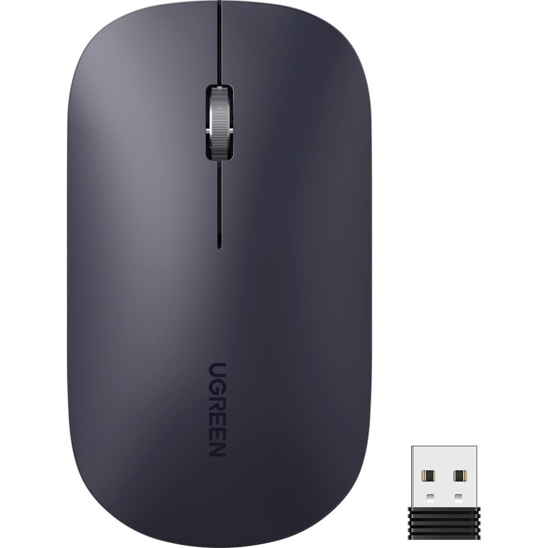 Мышь компьютерная Ugreen MU001 (90372) серо-черный WLS