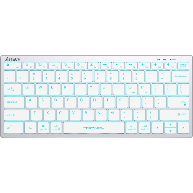Клавиатура A4Tech Fstyler FX61 белый USB slim LED (FX61 WHITE)