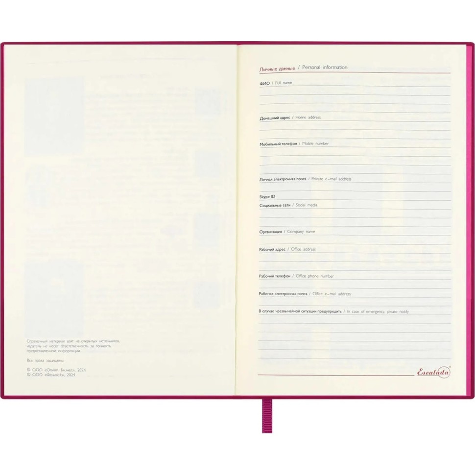 Ежедневник недатированный А5 ВАЧЕТТО МАЛИН кожзам,мягк,тонир.офс,160л 67257