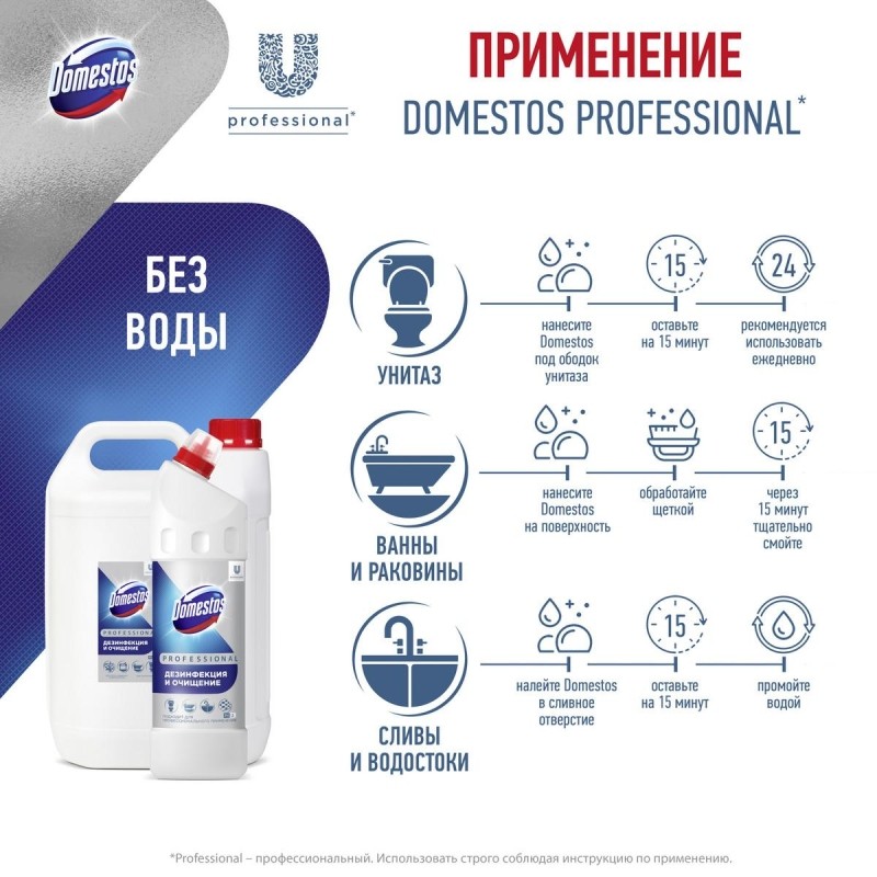 Средство для сантехники DOMESTOSСвежесть Атлантики  5 л