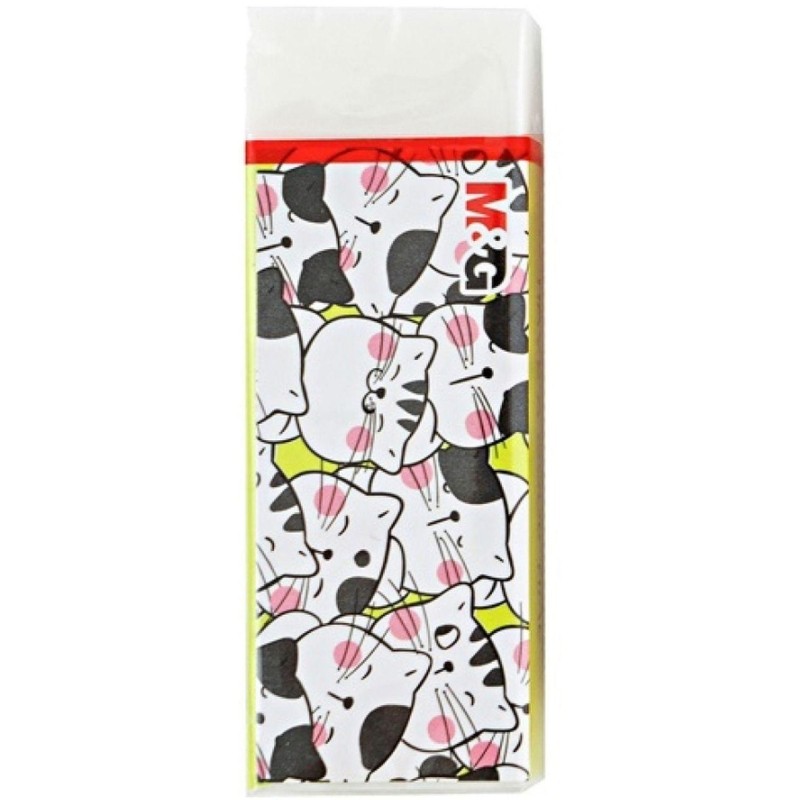Ластик прямоугольный M&amp;G So Many Cats, 52x23x12 мм, ПВХ, белый, уп ассорти