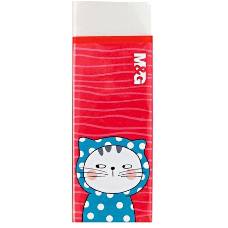 Ластик прямоугольный M&amp;G So Many Cats, 52x23x12 мм, ПВХ, белый, уп ассорти