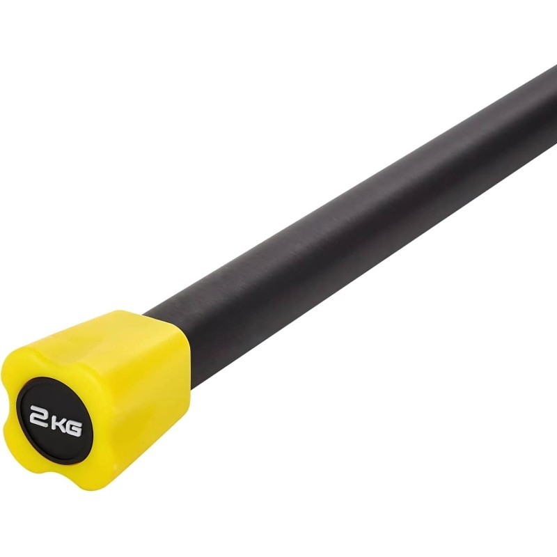 Бодибар STARFIT BB-301 2 кг, неопреновый, черный/желтый,УТ-00019807