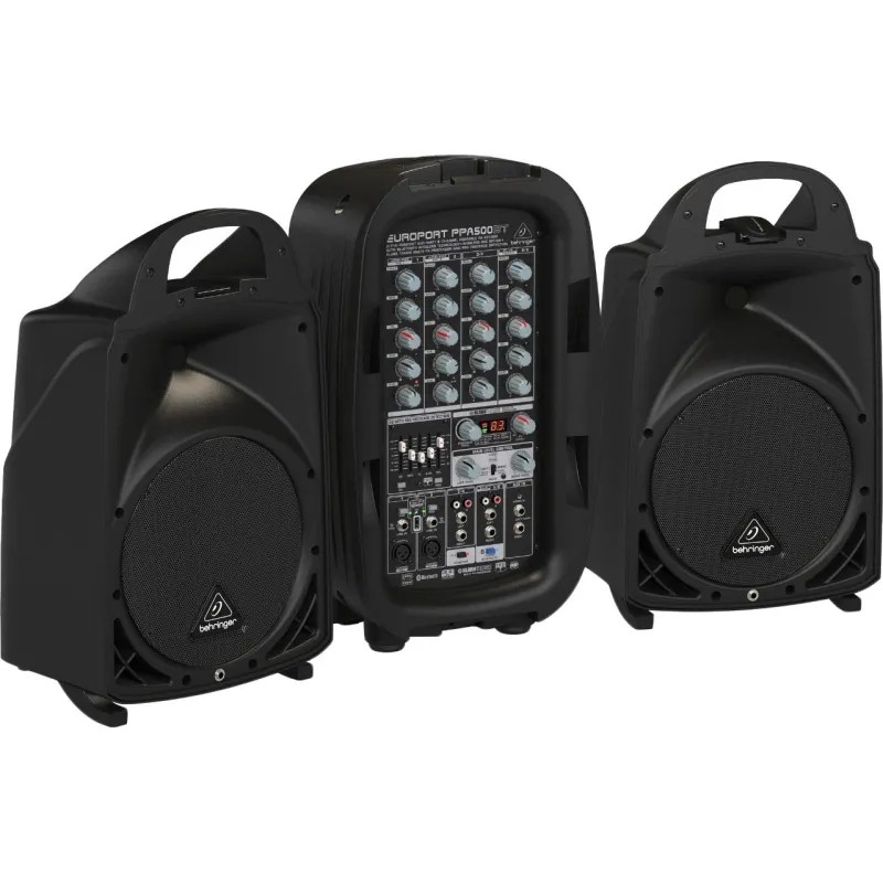 Звуковой комплект Behringer PPA500BT, 500 Вт, микшер, усил, проц, микроф