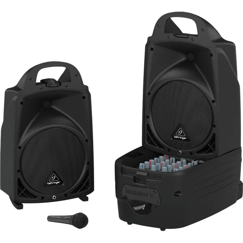 Звуковой комплект Behringer PPA500BT, 500 Вт, микшер, усил, проц, микроф