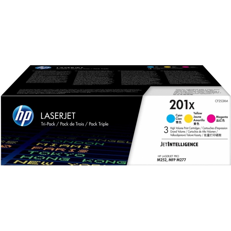 Картридж лазерный HP 201X CF253XM CMY для CLJ Pro 252/274/277 (3шт/уп)