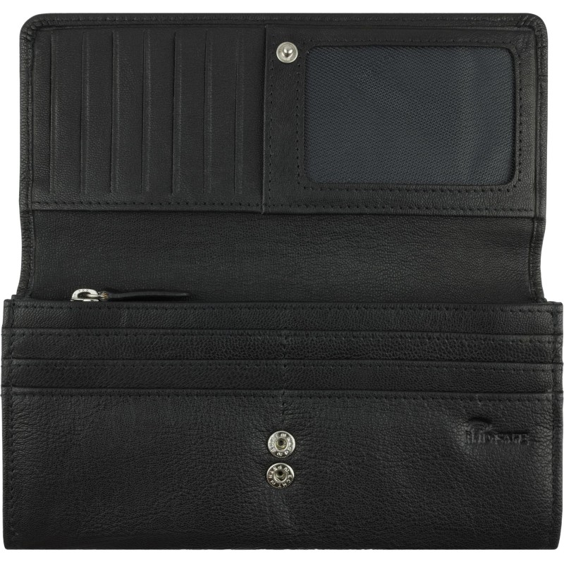 Кошелек жен BUGATTI Banda,защ RFID,чер,кож коз/полиэ,18,5х2,5х9,5, 49133501