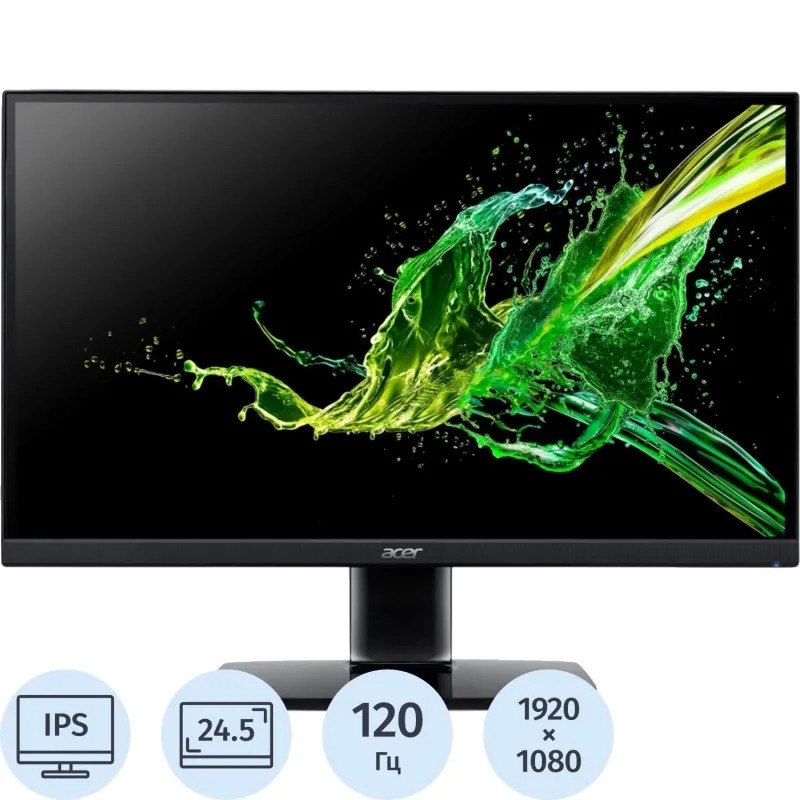 Монитор Acer (UM.KX2CD.001)24,5/FHD/IPS/120Hz/250cd/1ms/HDMI/VGA