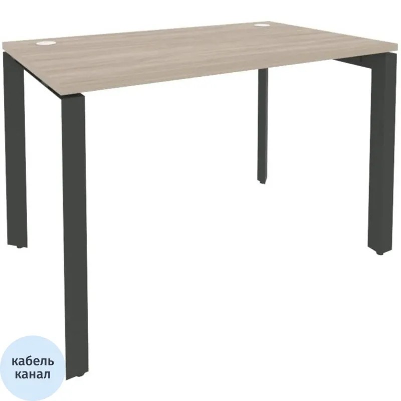 Стол ONIX-П П на металлокаркасе O.MP-SP-2.7 аттик дуб/антрацит Ш1180