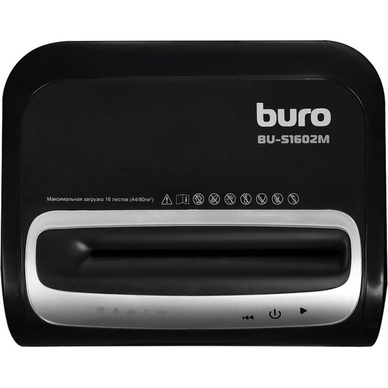 Шредер (уничтожитель) Buro Office BU-S1602M 5 ур.секр, 16 лист,30 лтр.,CD