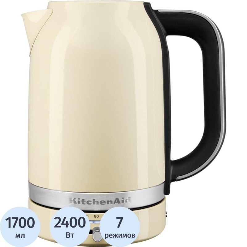 Чайник KitchenAid 5KEK1701EAC, термо-контроль, 1.7 л., кремовый