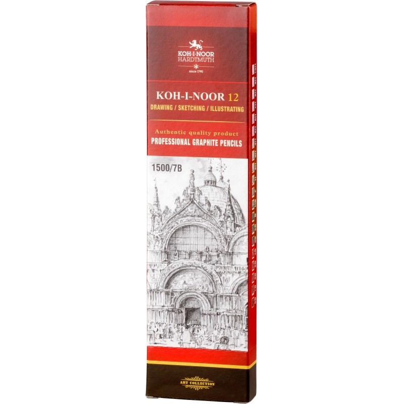 Карандаш чернографитный KOH-I-NOOR 1500/7B, б/ласт,  150007B01170RU