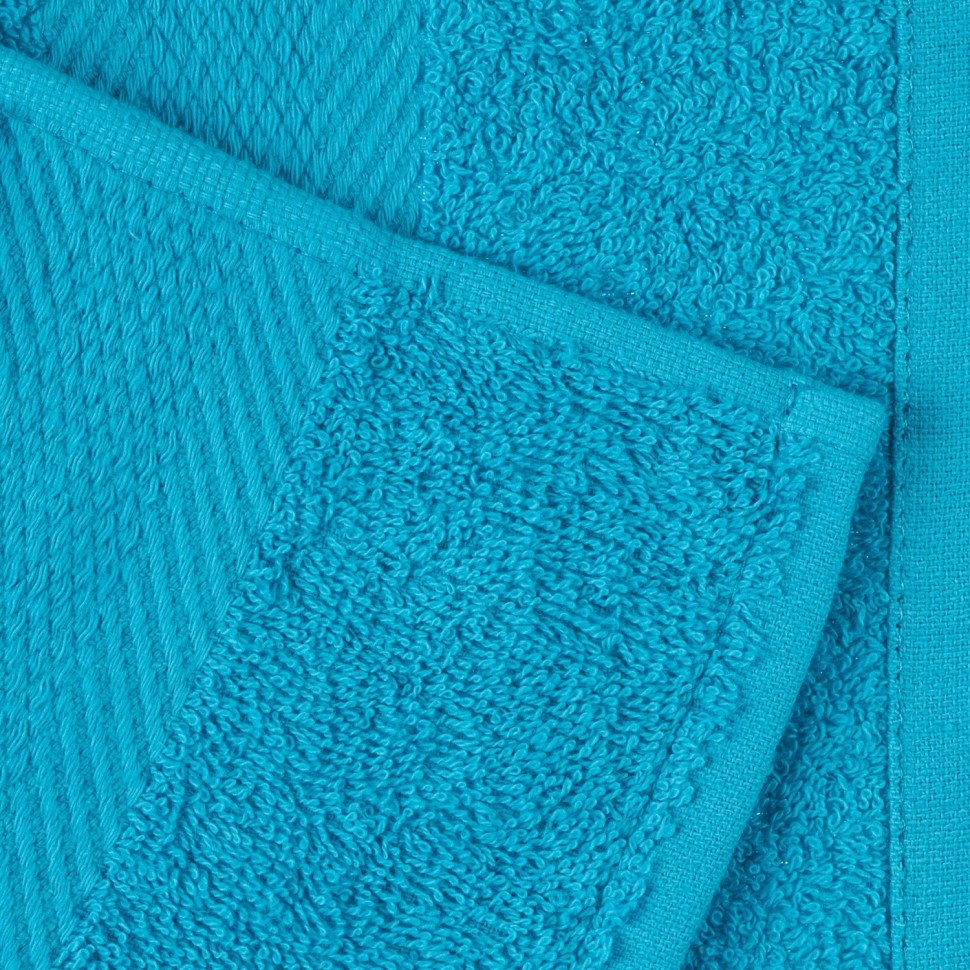 Набор полотенец махровых бордюр 440 г/м2, 40х70 ярко-бирюзовый, 10шт Набор полотенец махровых бордюр 440 г/м2, 40х70 ярко-бирюзовый, 10шт
