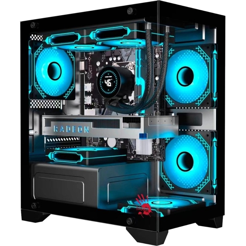 Корпус Bloody BD-CC103 чер.безБП mATX 7x120mm USB2.0x3.0 audio bott PSU