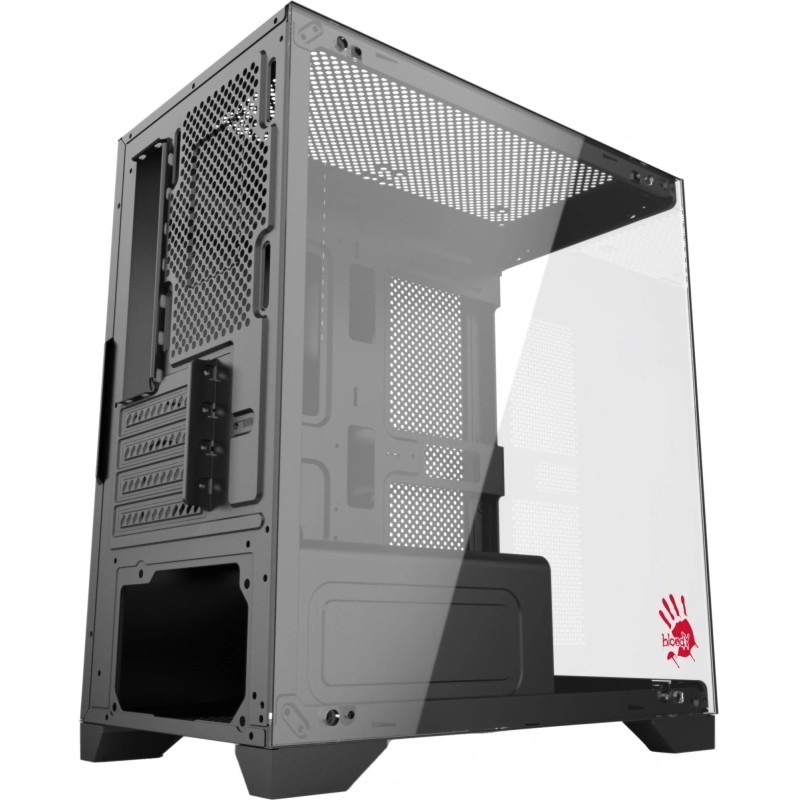Корпус Bloody BD-CC103 чер.безБП mATX 7x120mm USB2.0x3.0 audio bott PSU