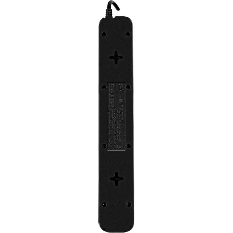 Сетевой фильтр SVEN SF-05LU 5.0 м (5м/5р,2xUSB(2.4А)) черный(SV-018856)