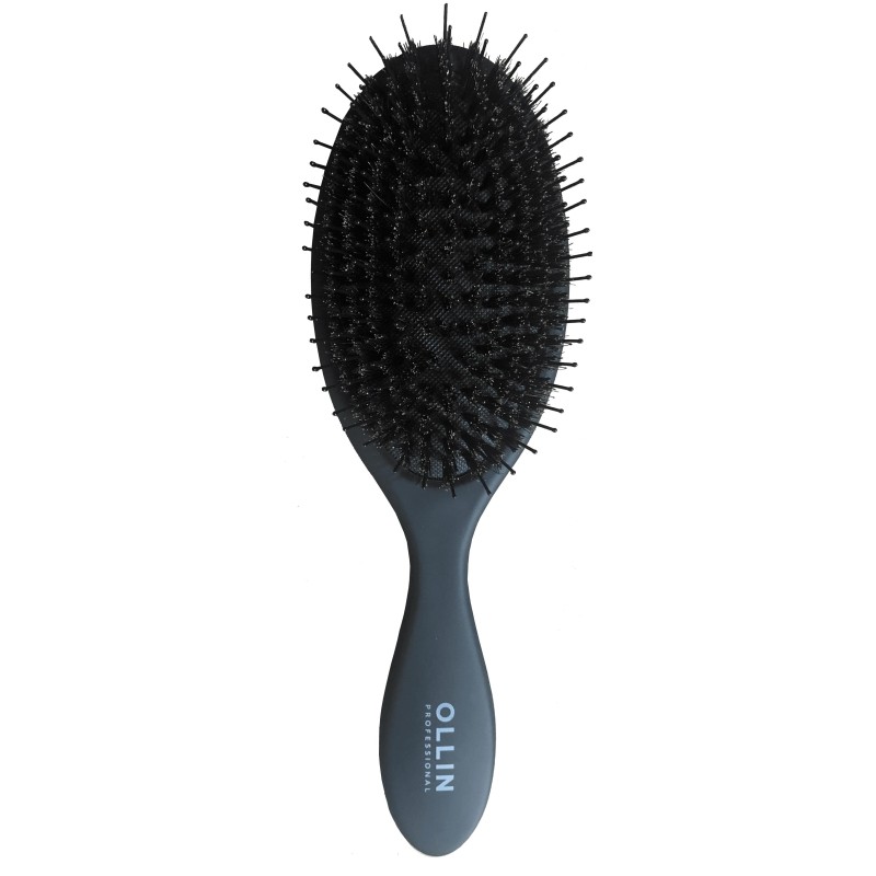 Щетка для укладки Ollin Professional массажная Shine овал, комб щетина