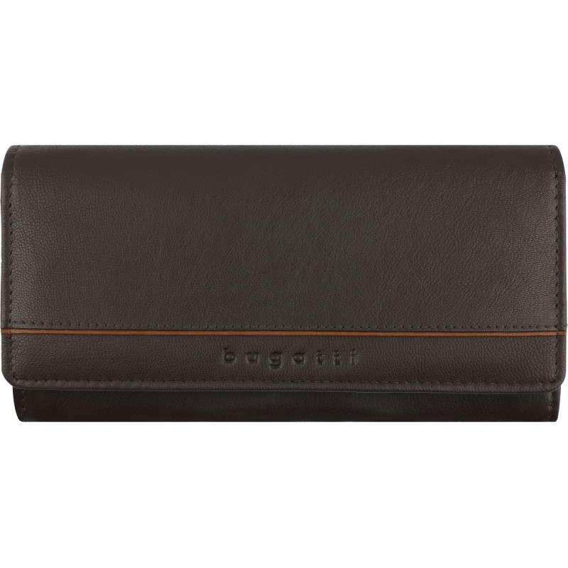 Кошелек жен BUGATTI Banda,защ RFID корич козы/полиэ 18,5х2,5х9,5, 49133502