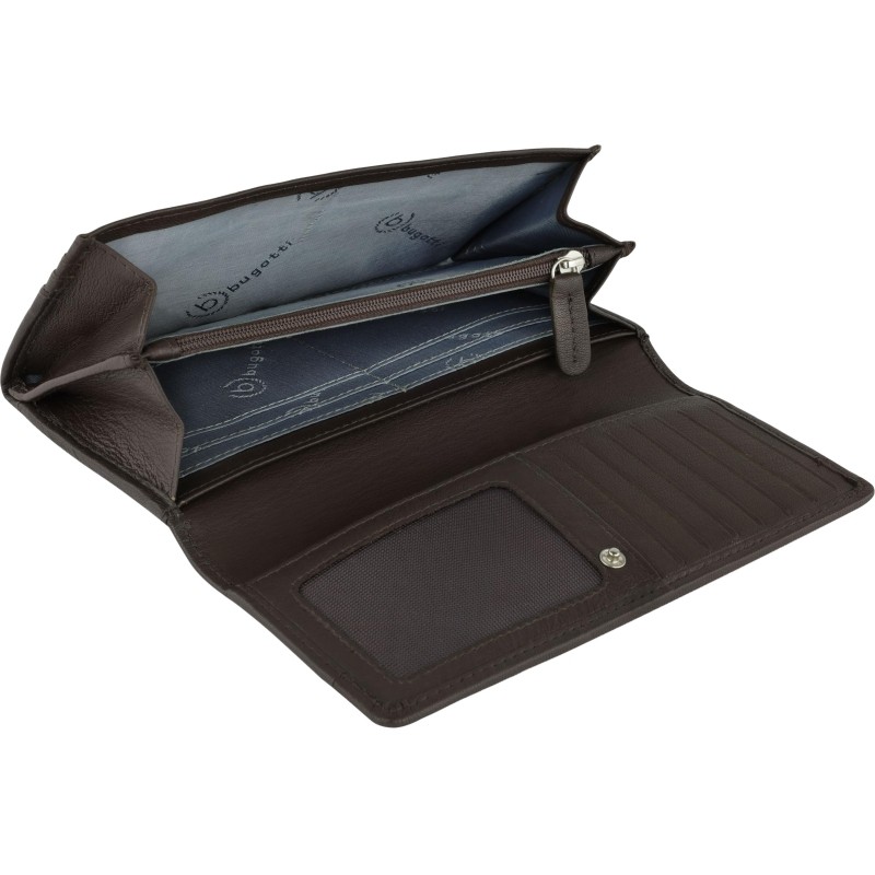 Кошелек жен BUGATTI Banda,защ RFID корич козы/полиэ 18,5х2,5х9,5, 49133502