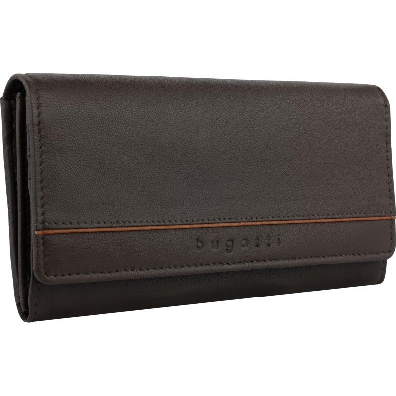Кошелек жен BUGATTI Banda,защ RFID корич козы/полиэ 18,5х2,5х9,5, 49133502
