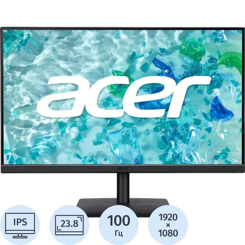 Монитор Acer Vero (UM.QV7CD.E01)23,8/FHD/IPS/100Hz/250cd/4ms/HDMI/DP/VGA