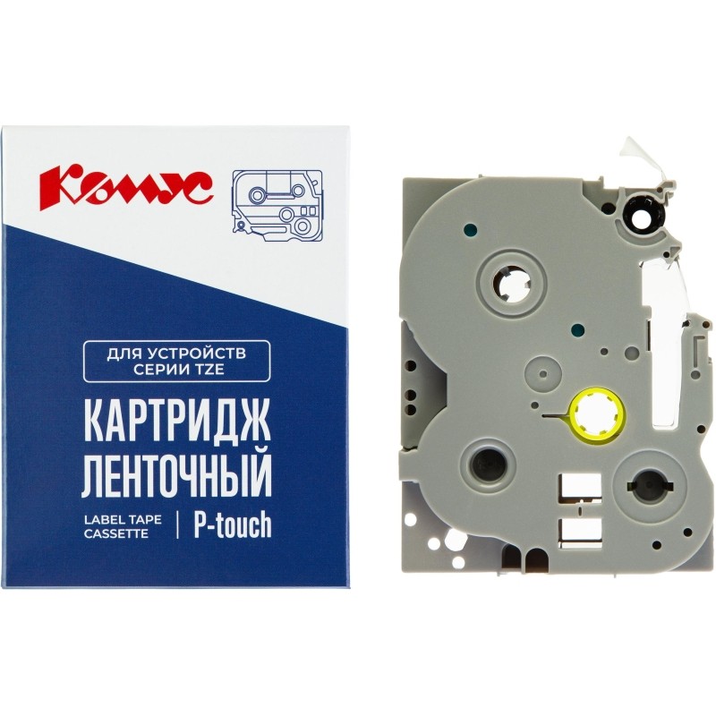 Картридж Комус TZE-642(Brother TZE-642 красный на желтом ,18мм/8м)
