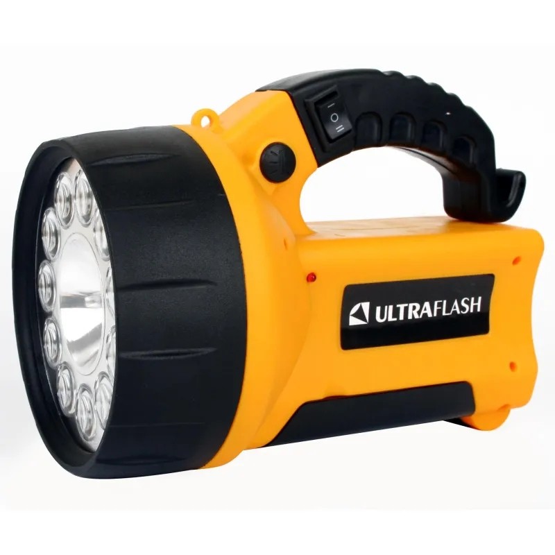 Фонарь ручной Ultraflash UF3753LED 220В/12В, 11 LED, 4В 2Ач  аккум. (8311)