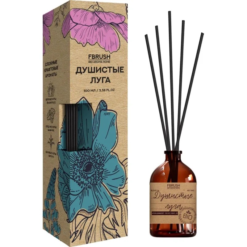 Аромадиффузор BIO AROMA HOME Душистый луг 100 мл, DBIO100-7