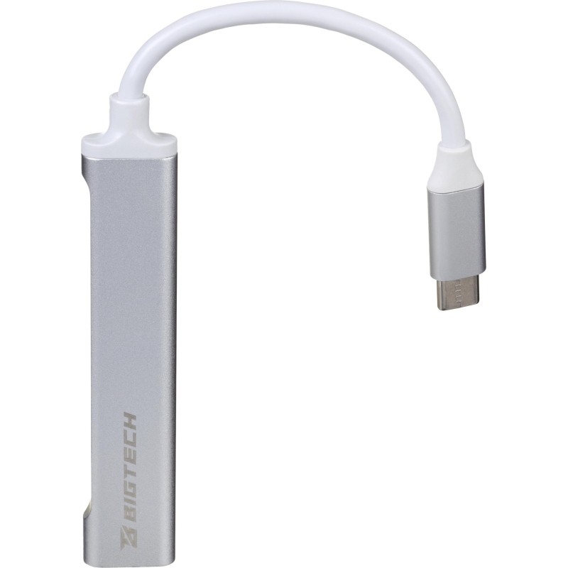 Разветвитель USB  HS001 USB3.0x1/USB 2.0x3/серебристый