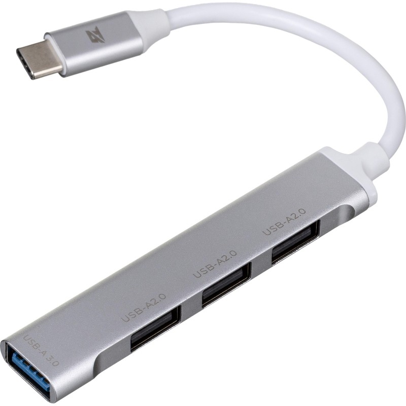 Разветвитель USB  HS001 USB3.0x1/USB 2.0x3/серебристый