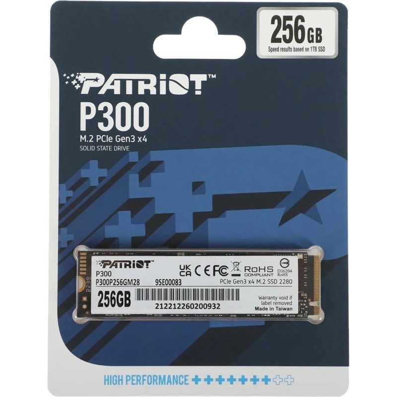 SSD накопитель Patriot M.2 2280 256Gb P300 PCI-E 3.0 x4(P300P256GM28)