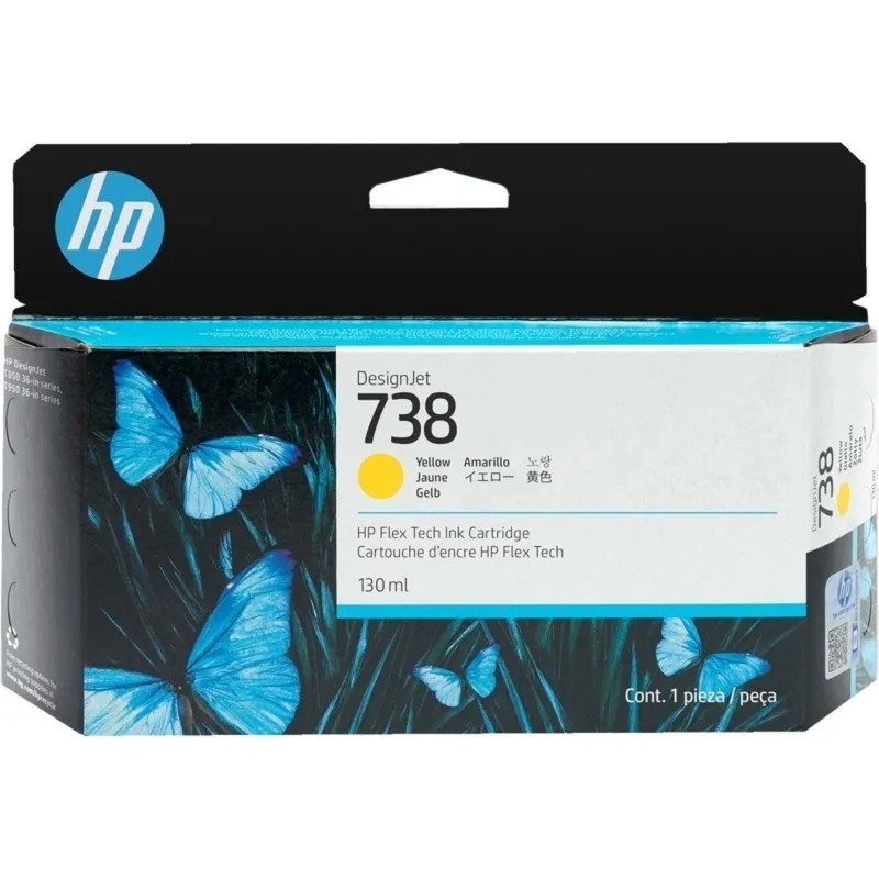 Картридж струйный HP 738 Желтый/Yellow, 130 мл (498N7A)