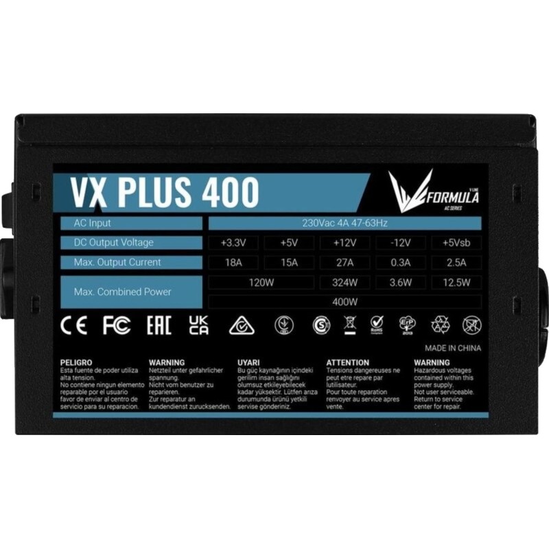 Блок питания Formula ATX 400W AC VX PLUS (20+4pin)(VX PLUS 400)