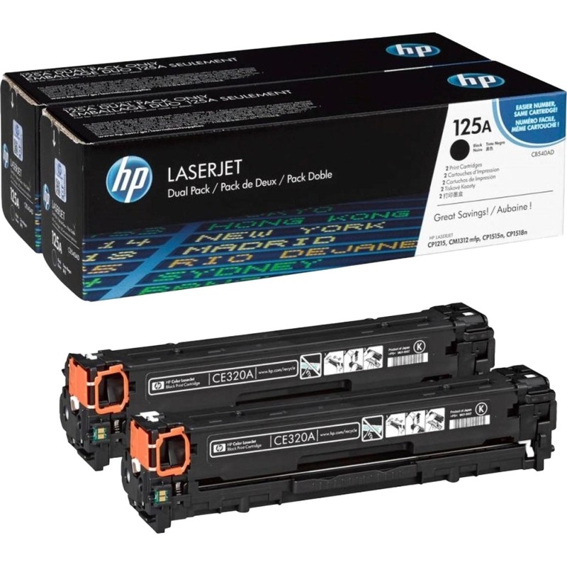 Картридж лазерный HP 125A CB540AD чер. для LJ CP1215/1515 (2шт/уп)