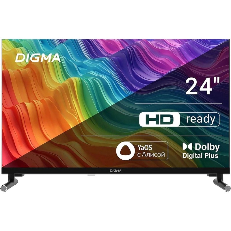 Телевизор Digma DM-LED24SBB32, HD ready, смарт (Яндекс.ТВ)