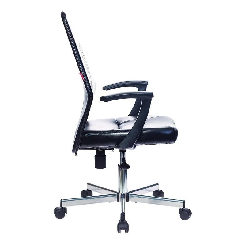 Кресло VB_EChair-224 DSL PPU к/з черный, хром