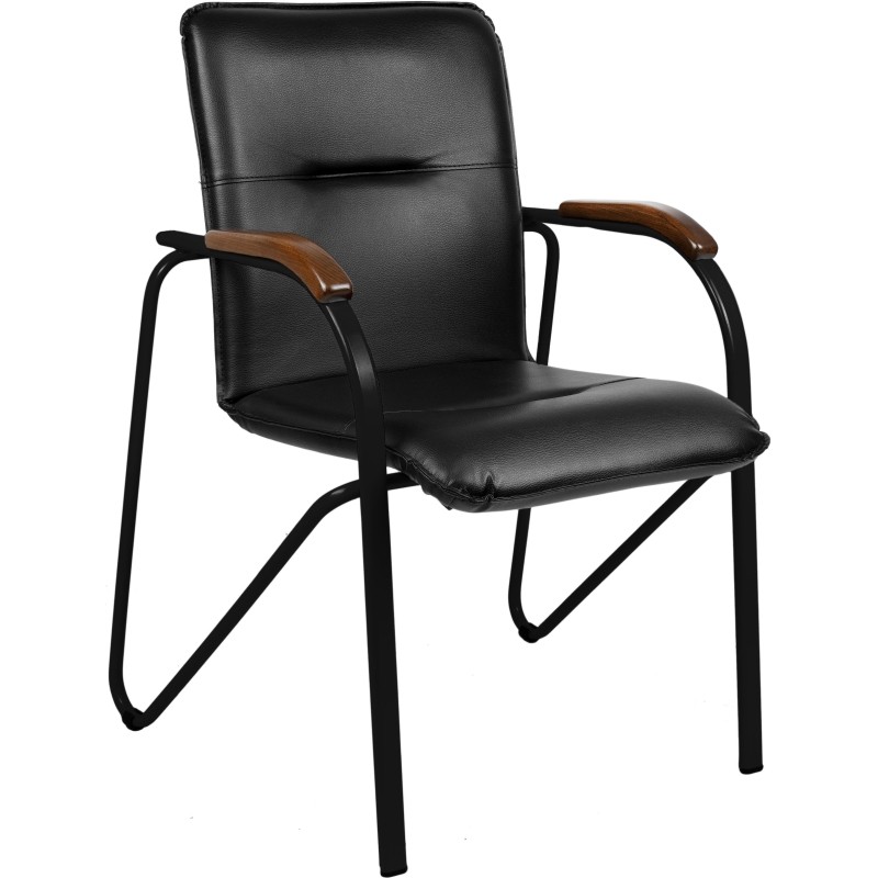 Конференц-кресло UA_EChair SAMBA Black к/з черн./орех (V-4 1.031)