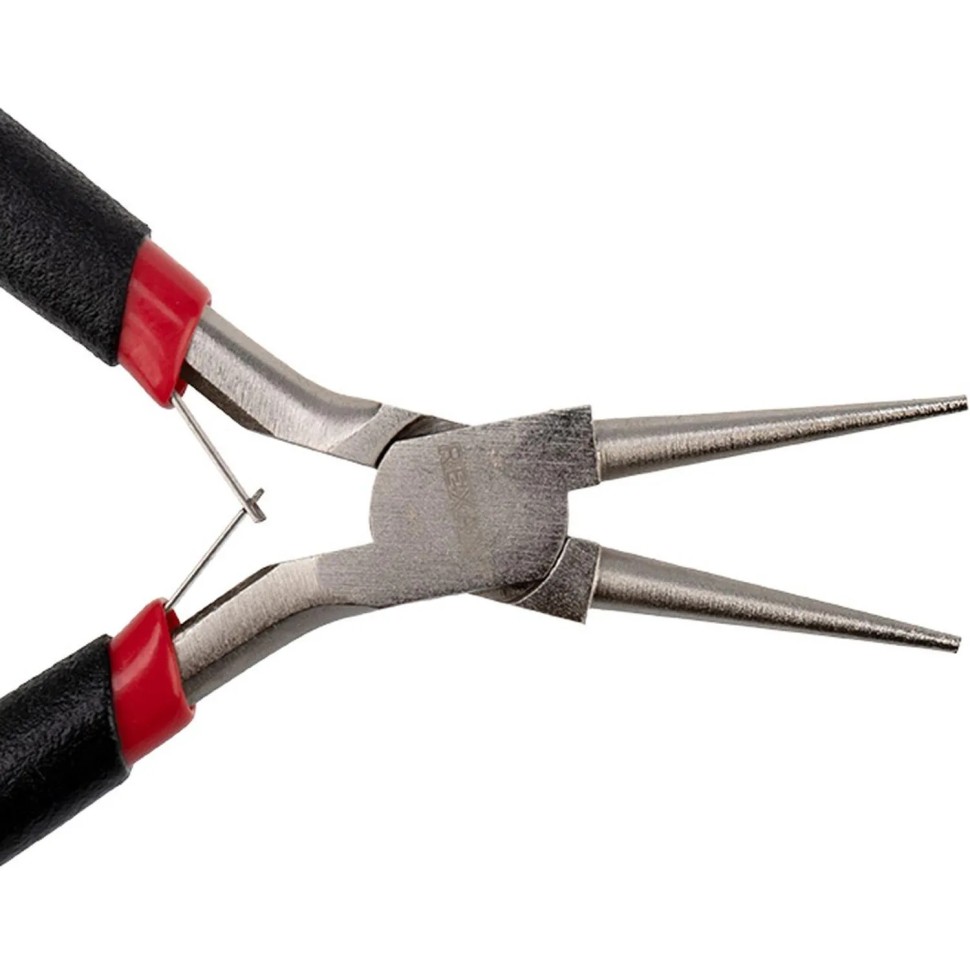 Круглогубцы Мини 120мм никел., авторазжим, обливные рукоятки REXANT 12-4606