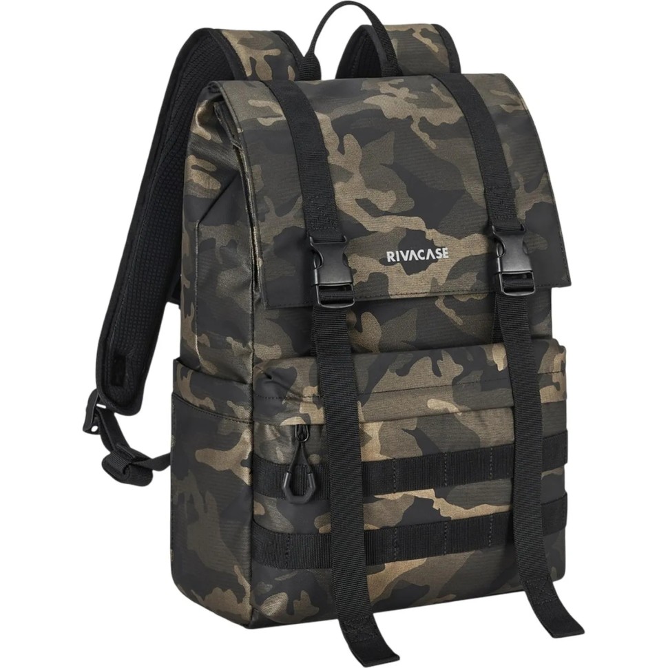 Рюкзак для ноутбука RIVACASE 7621 brown camo Sherwood-ECO Rolltop 15л 15.6 Рюкзак для ноутбука RIVACASE 7621 brown camo Sherwood-ECO Rolltop 15л 15.6