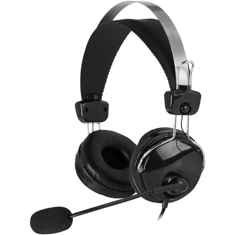 Гарнитура A4Tech (HU-7P) черный 2м накладные USB