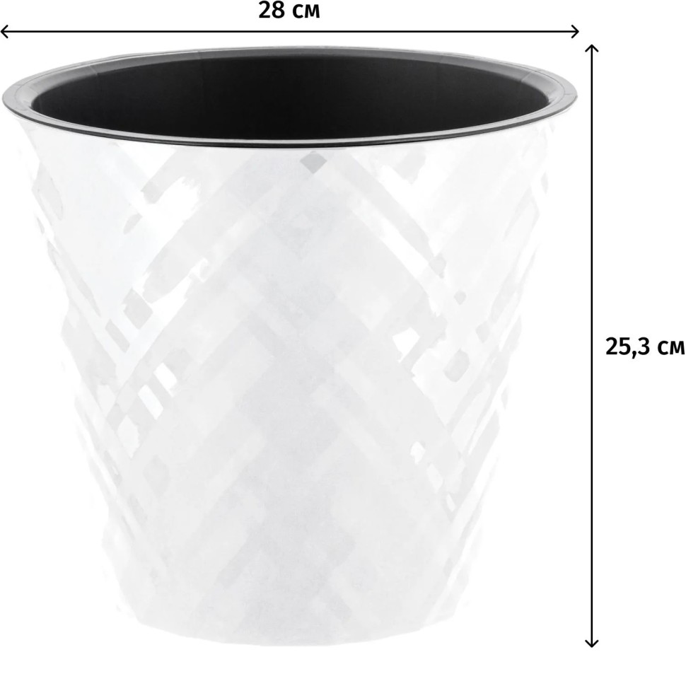 Горшок д/цветов Manhattan D280мм,11л белоснежный жасмин IG670510048