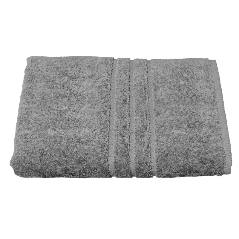Полотенце махровое Luscan/бордюр 450г/м2, 70х140, серый