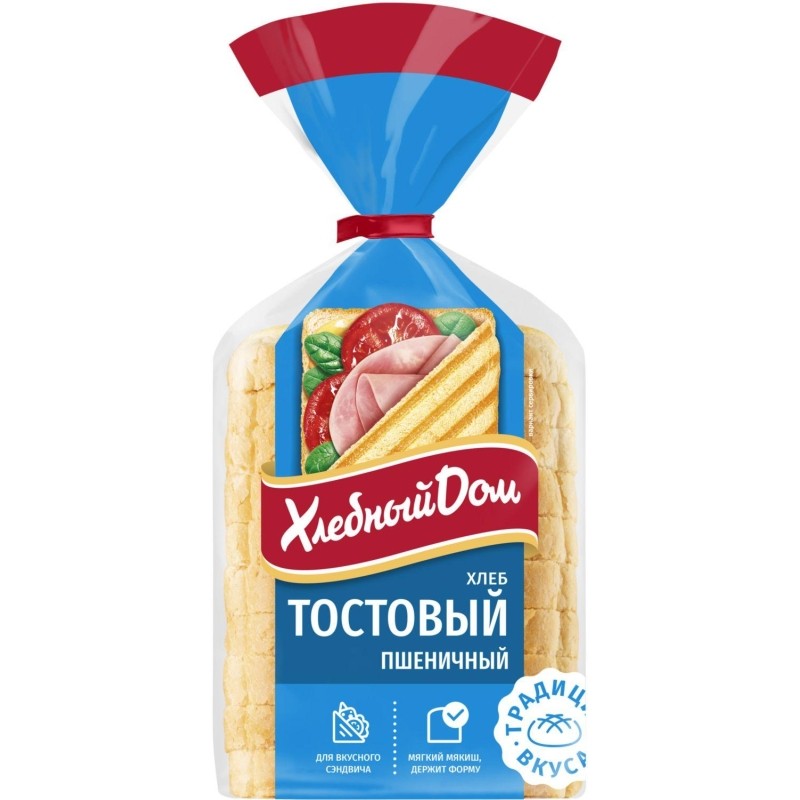 Хлеб Тостовый в нарезке Хлебный дом 350 г