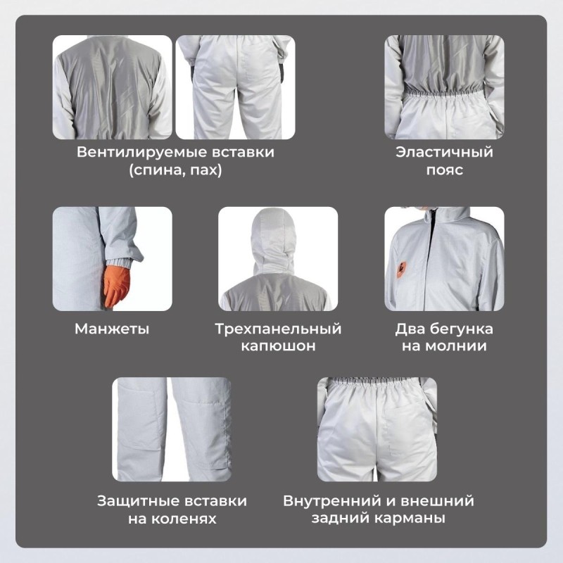 Комбинезон многоразовый защитный Jeta Safety JPC-175 Carbo-Master р.XХХL