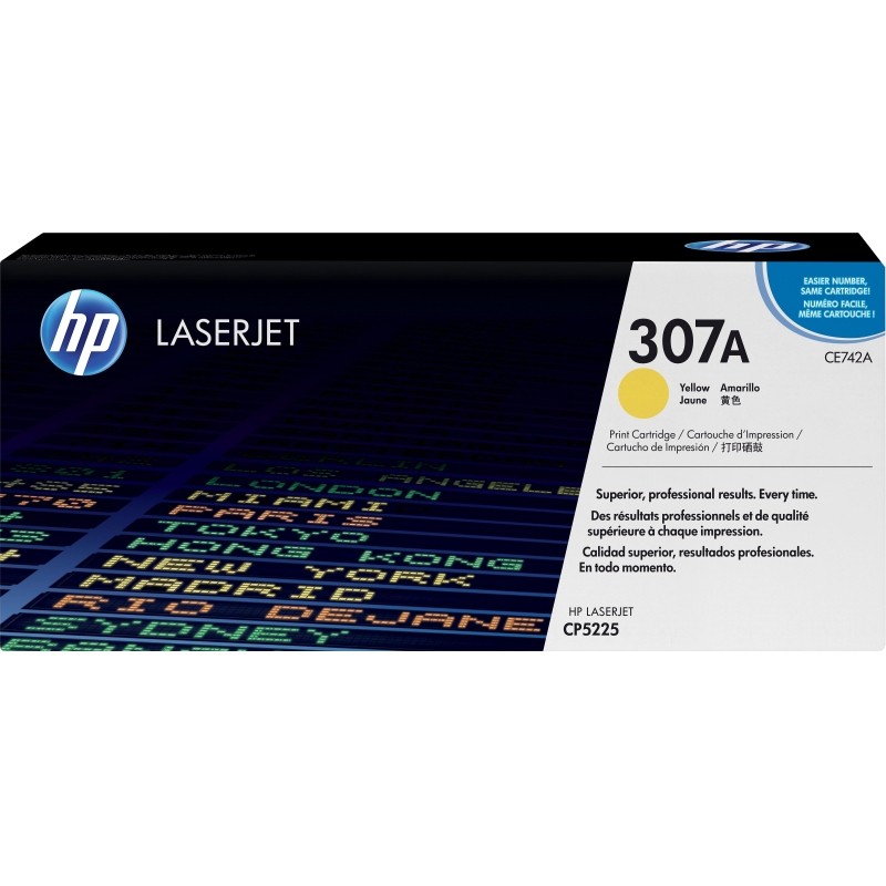 Картридж лазерный HP 307A CE742A жел. для CLJ CP5225