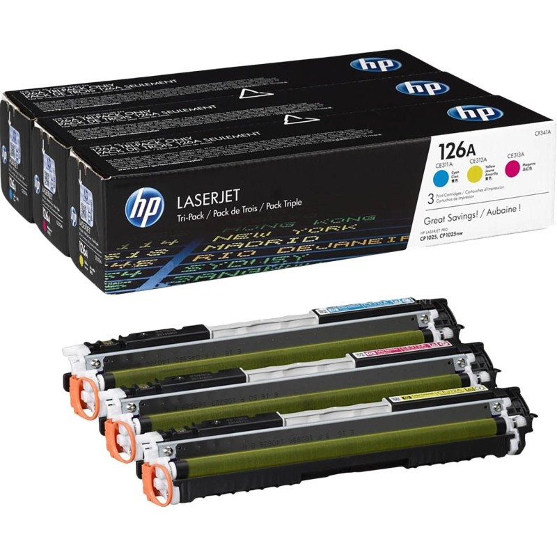 Картридж лазерный HP 126A CF341A CMY для LJ CP1025 (3шт/уп)