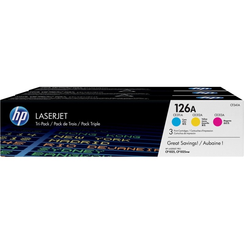 Картридж лазерный HP 126A CF341A CMY для LJ CP1025 (3шт/уп)