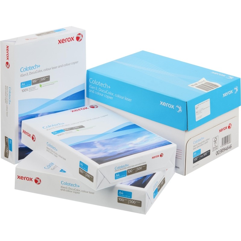 Бумага для цв.лазер.печ. Xerox Colotech + ( A4, 100 г/кв.м, 500)