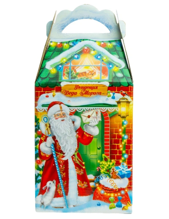 Новогодний сладкий подарок Резиденция праздника Картон 1200 грамм, K099