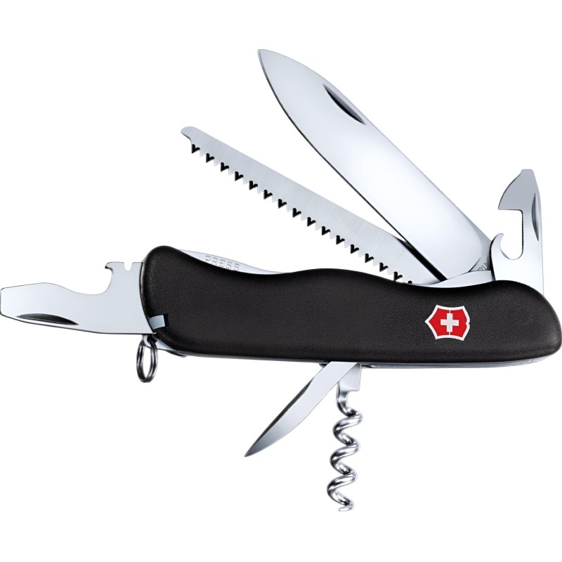Нож Victorinox Forester, 111 мм, 12 функций, с фиксат лезвия,черн, 0.8363.3